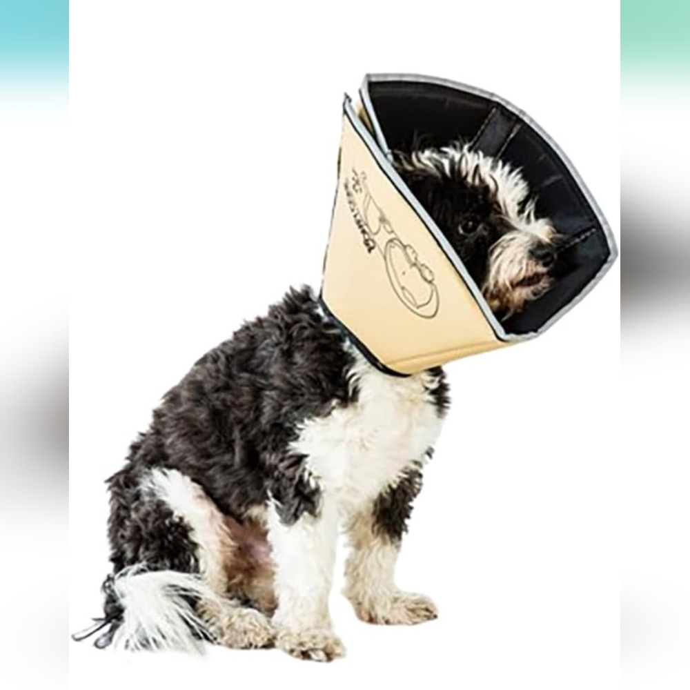 The Comfy Cone Tan Pet Recovery Collar Size Medium.